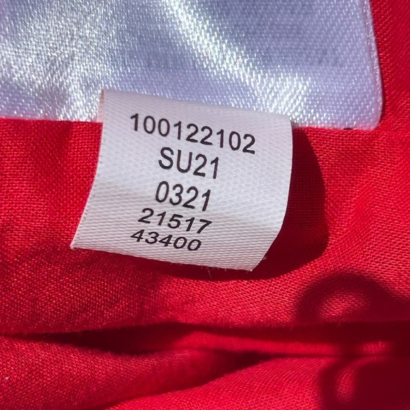 Charter Club Tie Sleeve 100% Cotton Eyelet Tiered Midi Sundress Lined Women PS - Picture 10 of 12